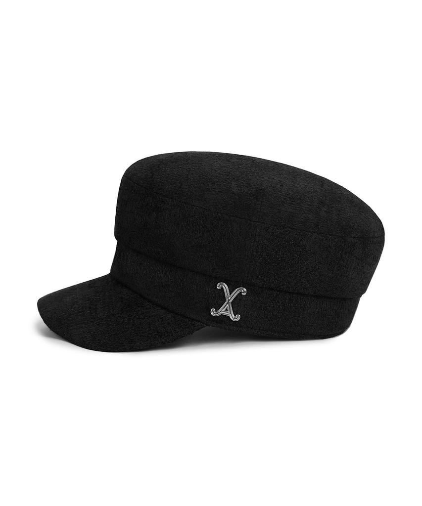Bajal Va Curved Studded Sailor Cap Black