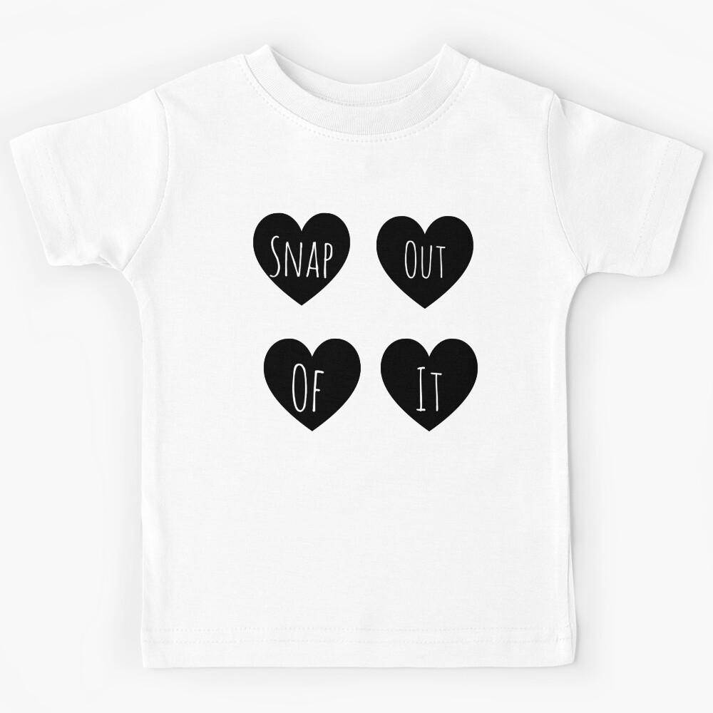 snap out of it heart sticker packet black Kids T-Shirt 120