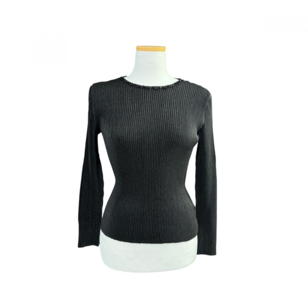 

Specchio Long Sleeve Tee Round Neck Spangle Decoration 452 197 09