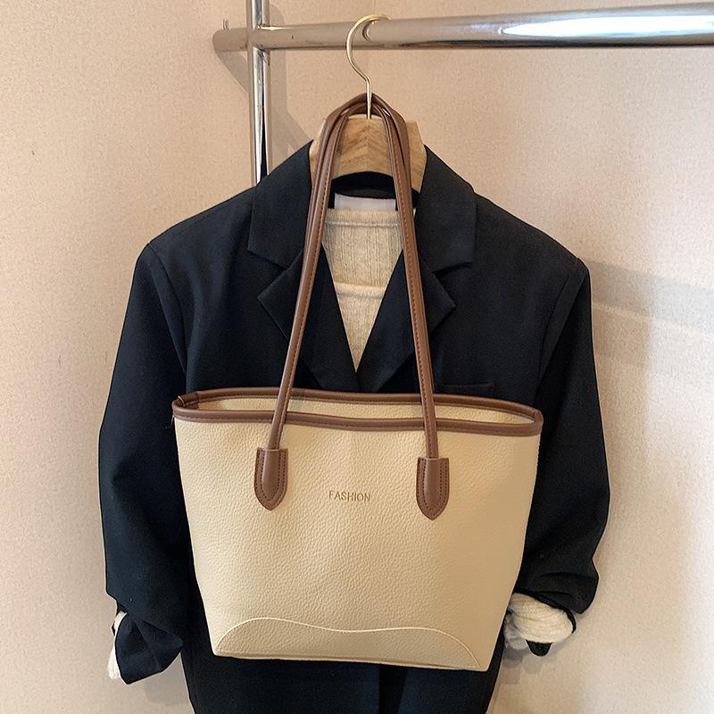Popular retro bag women's large capacity 2025 new spring casual messenger bag portable bucket bag