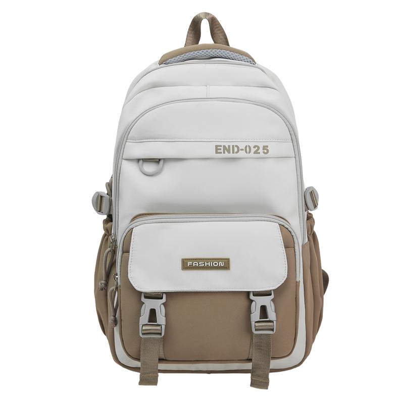 

Студенческий школьный рюкзак контрастного цвета большой вместимости, мужской рюкзак в стиле колледжа, женский рюкзак хаки