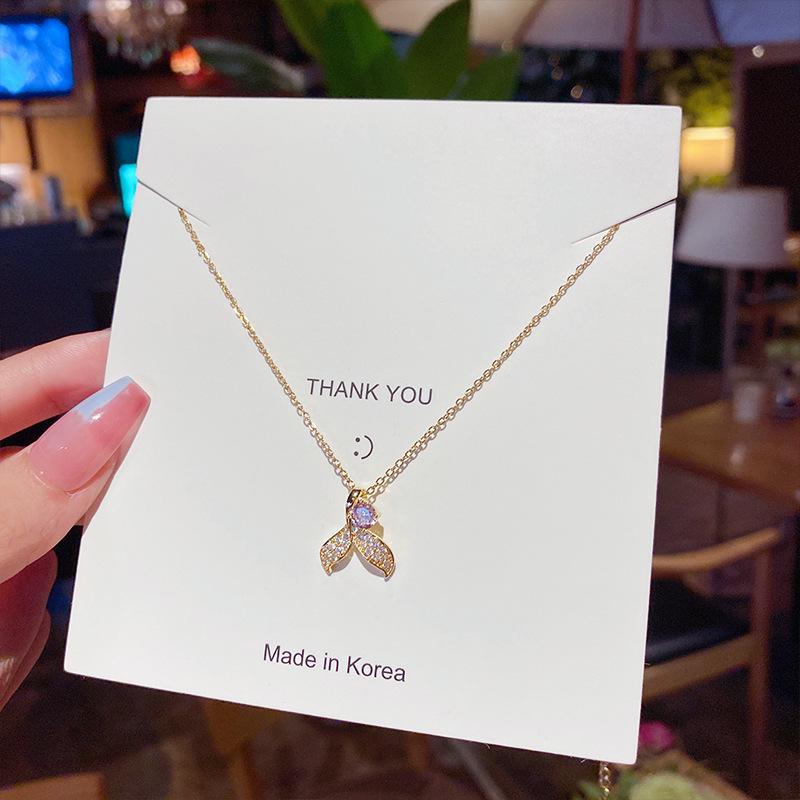 Minimalist Clavicle Necklace: Japanese & Korean Style, Luxurious Real Gold-Plated Titanium Steel Pendant for Women