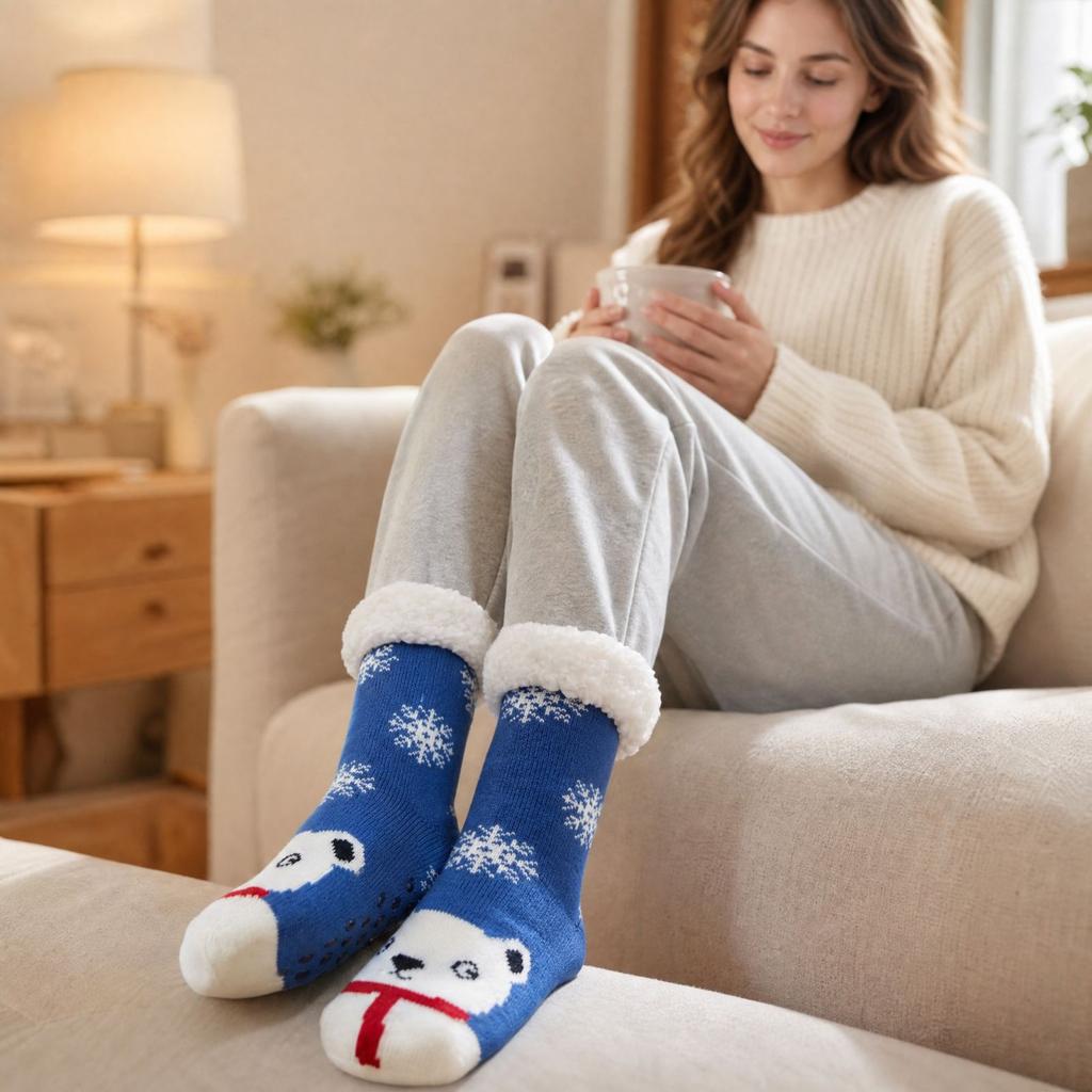 Floor Socks for Indoor Home Wear, Soft Slipper Socks for Women and Men