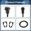 INFINAUTO Front Windshield Washer Nozzle with 2 Gaskets 1.2m Hose