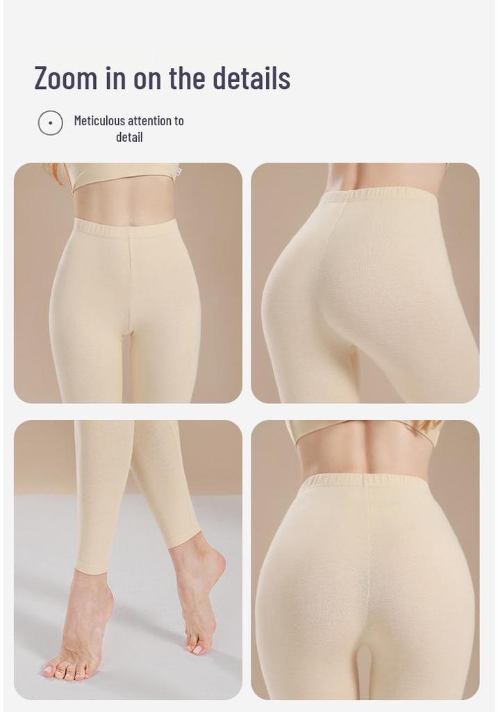 Ensemble d'automne pour femmes en pur coton uni: Couche de base, Pull, Pantalon, Sous-vêtements chauds fins pour filles