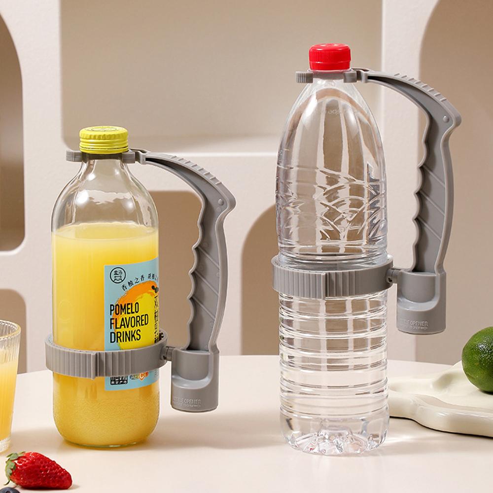 Beverage Bottle Pourer Handle Precision Flow Control Anti Spill Handle with Built-In Bottle Opener