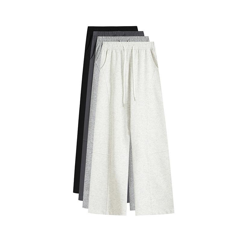 Scimitar wide-leg pants women's spring and autumn new high-waisted loose straight casual pants slim sweatpants