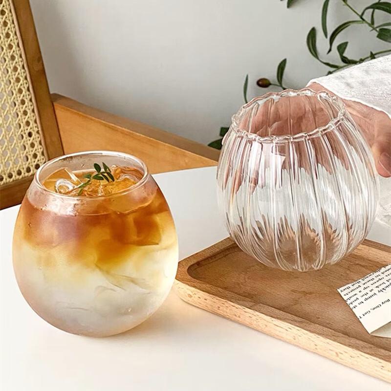 Round Glass Iced Coffee & Soda Cup Set