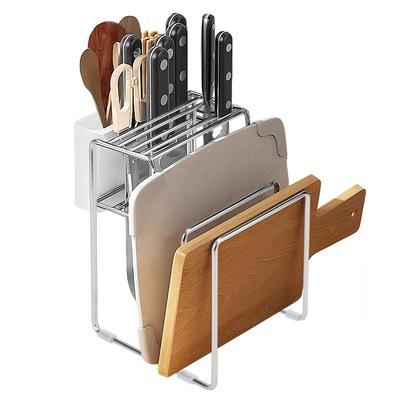 DEWEL Couteau Planche à découper Couteau Espace Couteau Rouille Cuillère Support en acier inoxydable, Support, Étui, Économie, Support, Respirant, Preuve, Multifonctionnel,