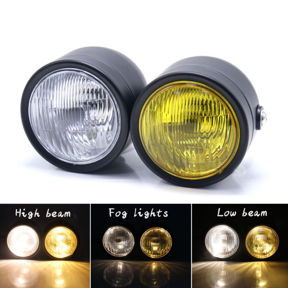 

12V 35W Винтажная фара, круглая фара, классическая передняя лампа для мотоцикла