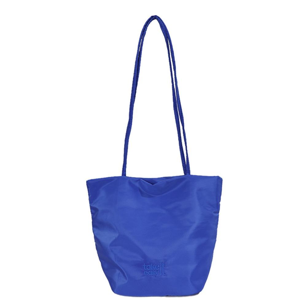 Solid Color Underarm Bag Korean Style Women Handbag Sweet Nylon Shoulder Bag  Outdoor синий