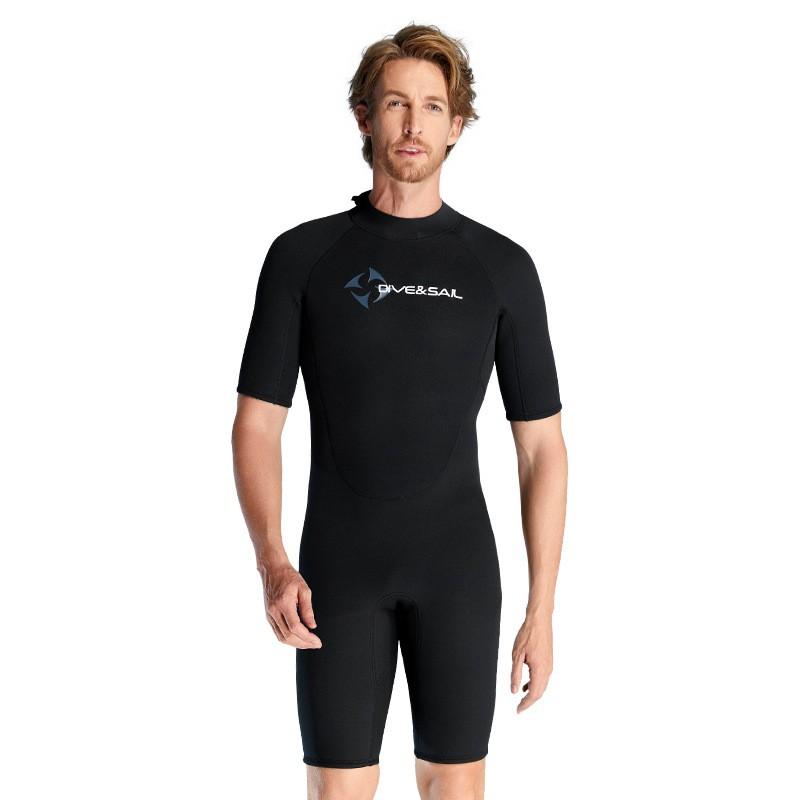 

1.5mm One-piece Diving Suit Short-sleeved Warm Cold Wet Snorkeling Surfing Swimsuit XL
