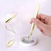 1 Set Stainless Steel Eyelash Extension Tweezers Non Slip Long Handle Ultra Precision Tip For Salon Home Lash Grafting Use
