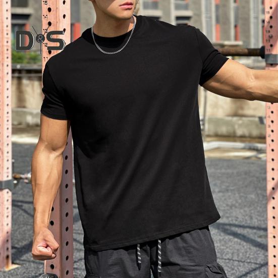 Men's Loose Fit Athletic T-Shirts Summer Crew Neck Short Sleeve Top Outdoor Workout Tee Casual Basic Tops for Daily Life Sports Street