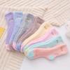 Fleece Lined Thickened Mid Calf Socks Solid Color Embroidered Coral Velvet Socks for Women Girls Macaron Colored Warm Postpartum Fleece Socks
