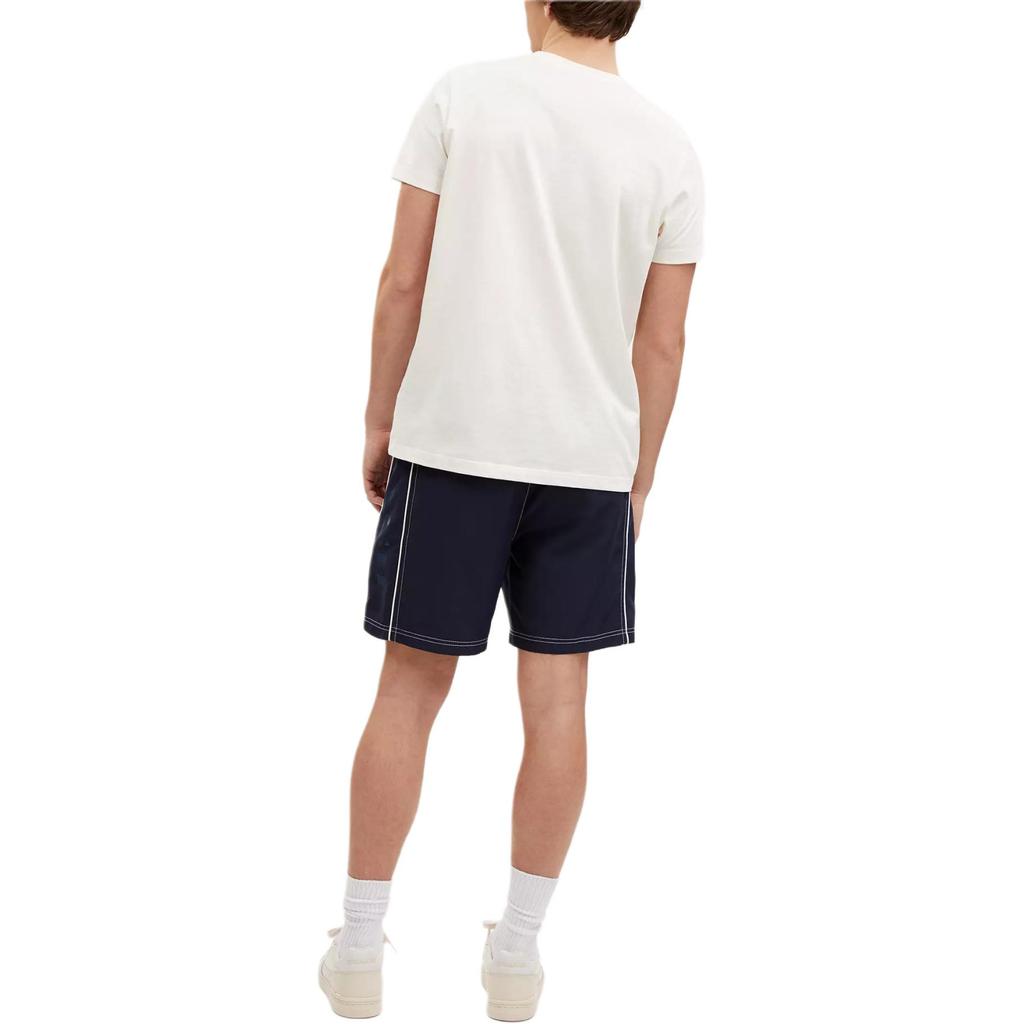 Coach Swim Trunks Letter Print Straight Fit Drawstring Beach Shorts Men Swim Trunks Navy-Blue CO830-RF2