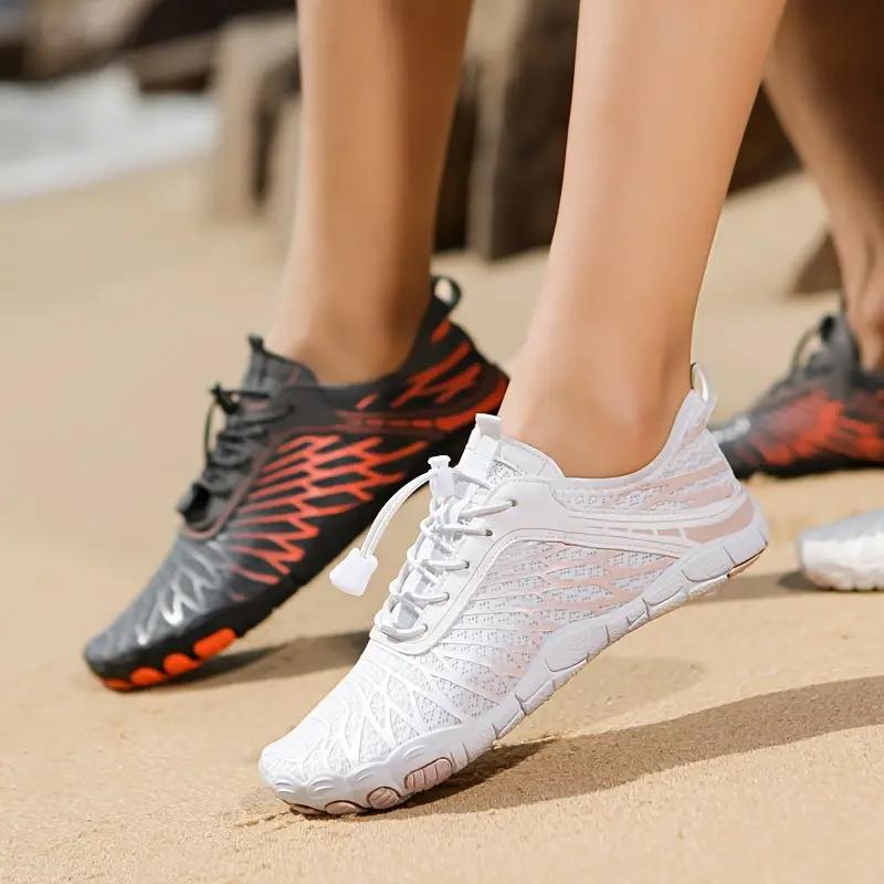 Summer Men’s Aqua Shoes Fashion Barefoot Water Shoes Anti Slip Quick Drying Beach Upstream Wading Swimming Shoe Sneakers Unisex