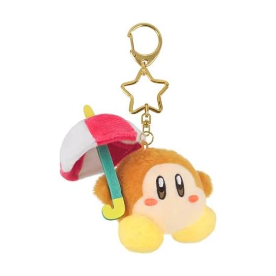 [Sanei Boeki] Stuffed Kirby Star Mini Mofu Mascot Keychain Parasol Waddle Dee