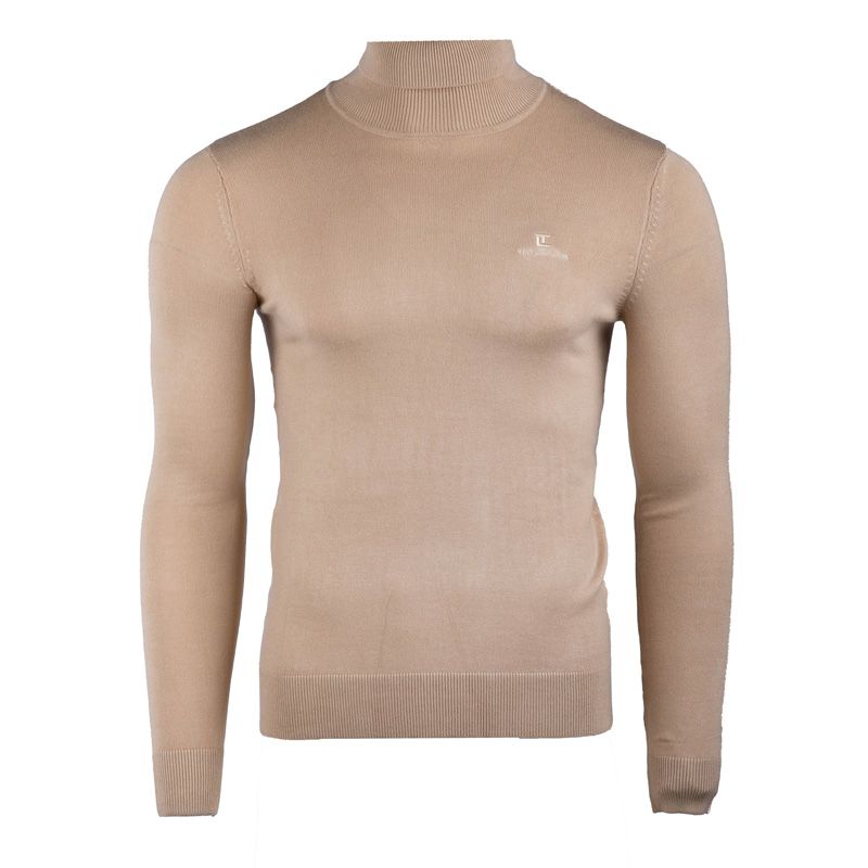 Pull Ted Lapidus Jeans Polo Pull Col Roulé Jean Logo Brodé Homme