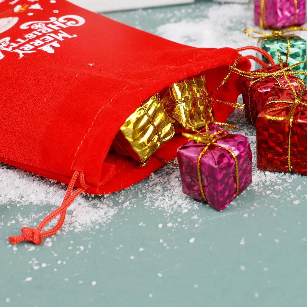 Christmas Candy & Apple Gift Bags - Red Snack Packaging