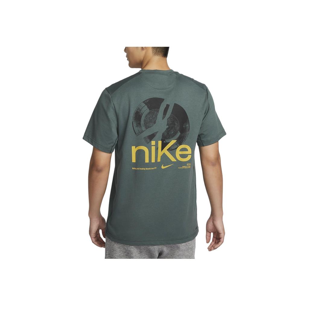 Nike American Letter Print Crew Neck Casual Short Sleeve T-Shirt Men Tops Vintage-Green FN3320-338