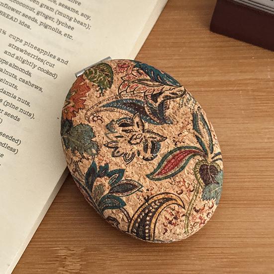 Vintage Floraler Kosmetikspiegel Tragbarer Reise-Doppelseitiger Schminkspiegel Für Damen Mädchen Hohe Klarheit Tasche Handheld Kosmetikspiegel