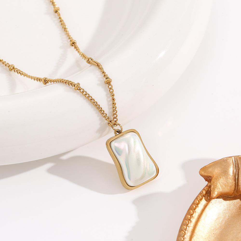 Elegant 18K Plated Titanium Steel Cross Necklace for Women - Light Luxury Clavicle Chain That Resists Fading