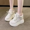 Mode Damen Sneaker Sommerschuhe Plateau Rosen 2025 Dicke Sohle Mesh Mode Erhöht Intern Damen Sneaker mit Plateau Summe