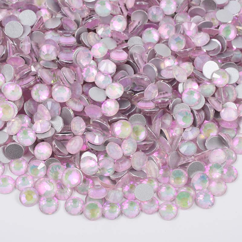 New Misty Rose Colors Glass Rhinestones SS6-SS30 Non Hotfix Crystals Flatback Crystal Rhinestones for Nail Art DIY