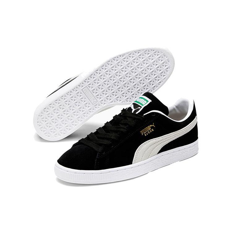 Puma Suede Classic XXI Lifestyle Sneakers Black White Women 381410-01