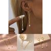 Trendy Geometric Gold Plated Copper Earrings With Faux Pearl For Fashion-forward Women