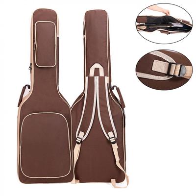 101x33x6cm Oxford Fabric Electric Guitar Case Coffee Gig Bag Double Straps Pad 8mm Cotton Thickening