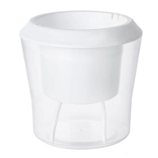 

Self Watering Plant Pots Indoor Plants Planter with Reservoir Clear Plastic Round Flower Pot with Wick Ropes for Succulents Herbs Flowers Office Home 1pc