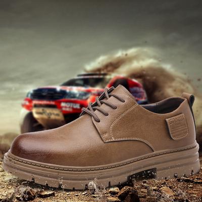 Leather Shoes Men's Autumn Leather Shoes Motorcycle Boots Retro British Style Versatile Casual Business Dress Shoes
