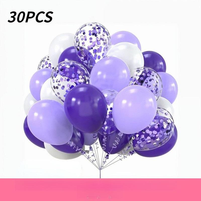 10 Zoll 30 Stück Glitzerpapier-Schnipsel Ballon-Set Dekoration Ballons Weihnachten Halloween Geburtstag Feiertag