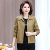 2025 Spring Women's Stylish Slim-Fit PU Leather Jacket - Fashionable Mom's Outerwear for 30s & 40s