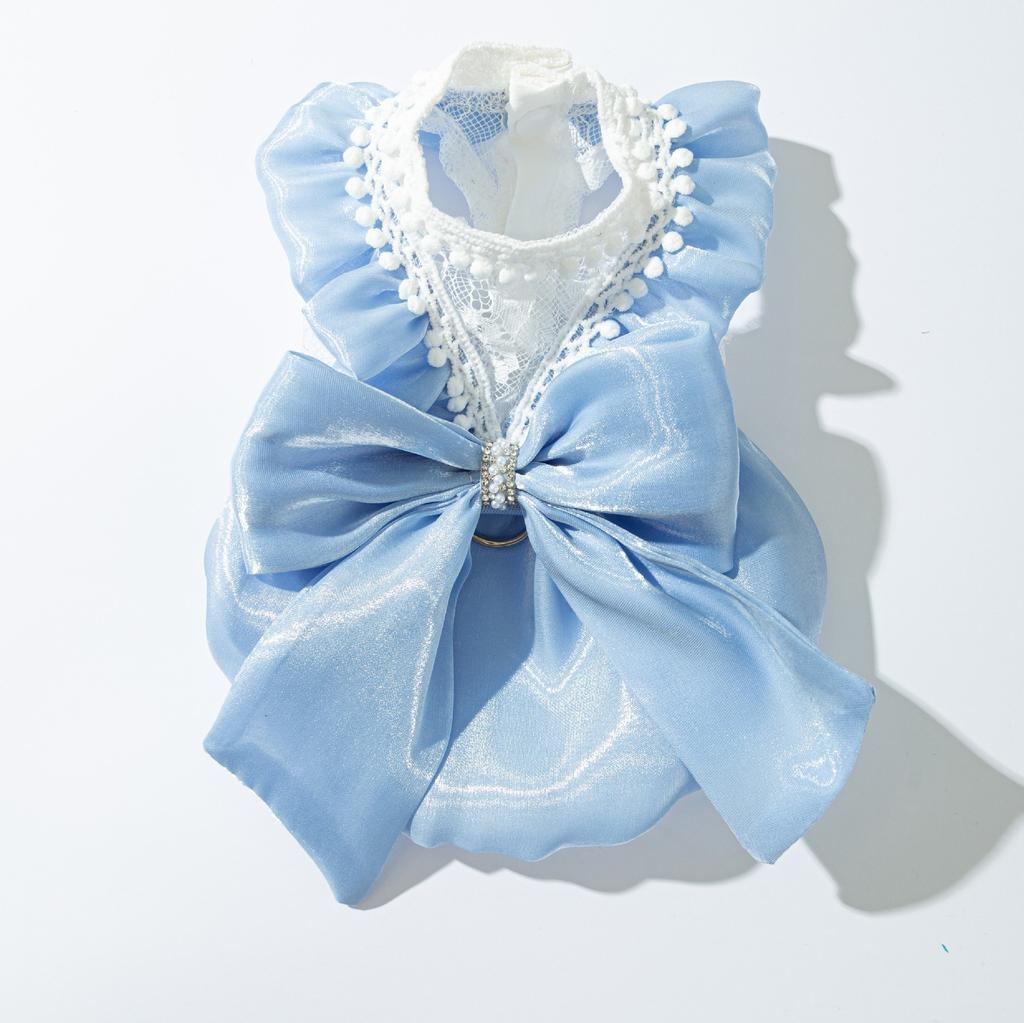 New Spring and Summer Dog Clothes Small Dog Bichon Teddy Bow Skirt Thin Princess Skirt Pet Clothes