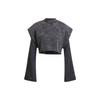 adidas Top Premium Originale cu Umeri Întăriți și Legături la Gât Imprimeu Tie-Dye Croit Larg cu Mâneci Lungi Femei topuri Negru IR8352