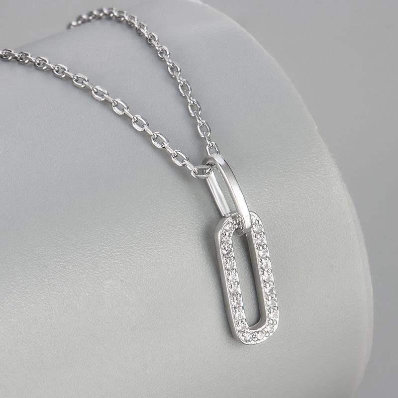 Minimalist Double Ring Pendant Clavicle Chain For Women Elegant Delicate Fashionable Niche Design Jewelry
