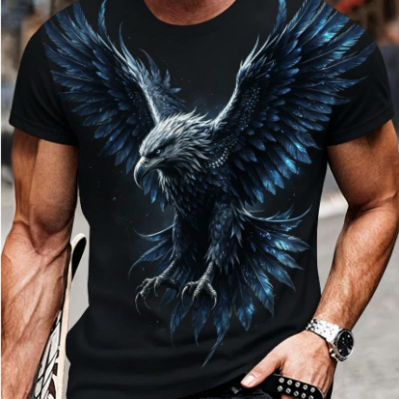 

Men s Fashion 3D Printed Men s T-Shirt Round Neck Short Sleeve Trendy Street Wear XL