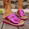 Plus Size Shoes for Women 36-42 Summer Women Platform Wedges Comfortable Peep Toe Slippers Casual Women Sandals