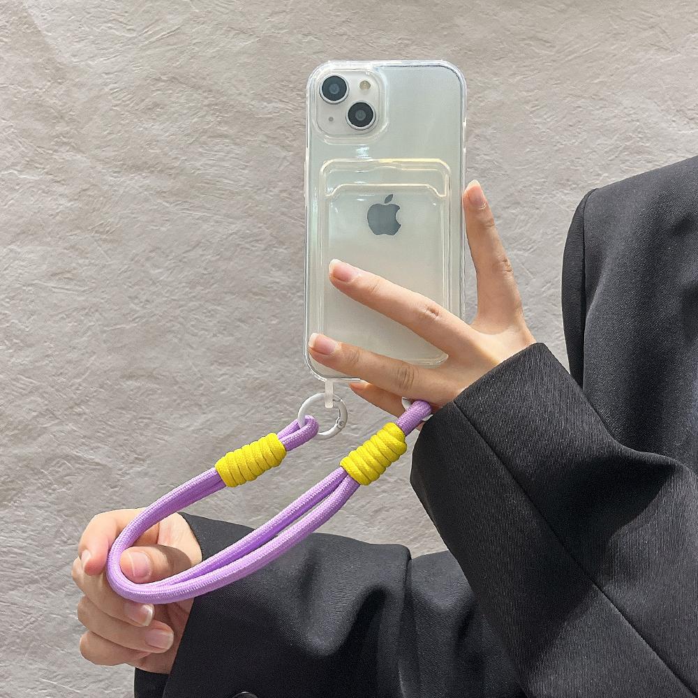 Lanyard Card Holder Phone Case For iPhone 16 Pro Max Funda iPhone 11 15 13 14 12 XR X Xs 7 8 Plus SE 6 15pro 13pro Silicon Cover