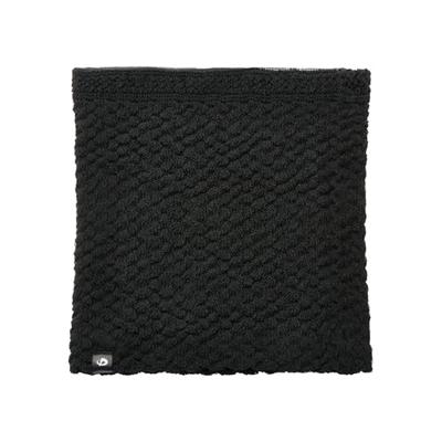 Phiten Neck Warmer, Black, Made with Far-Infrared Material "CeraWarm®," Double-Layered Construction for Warmth and Stretchy Comfort, Jacquard Knit Out