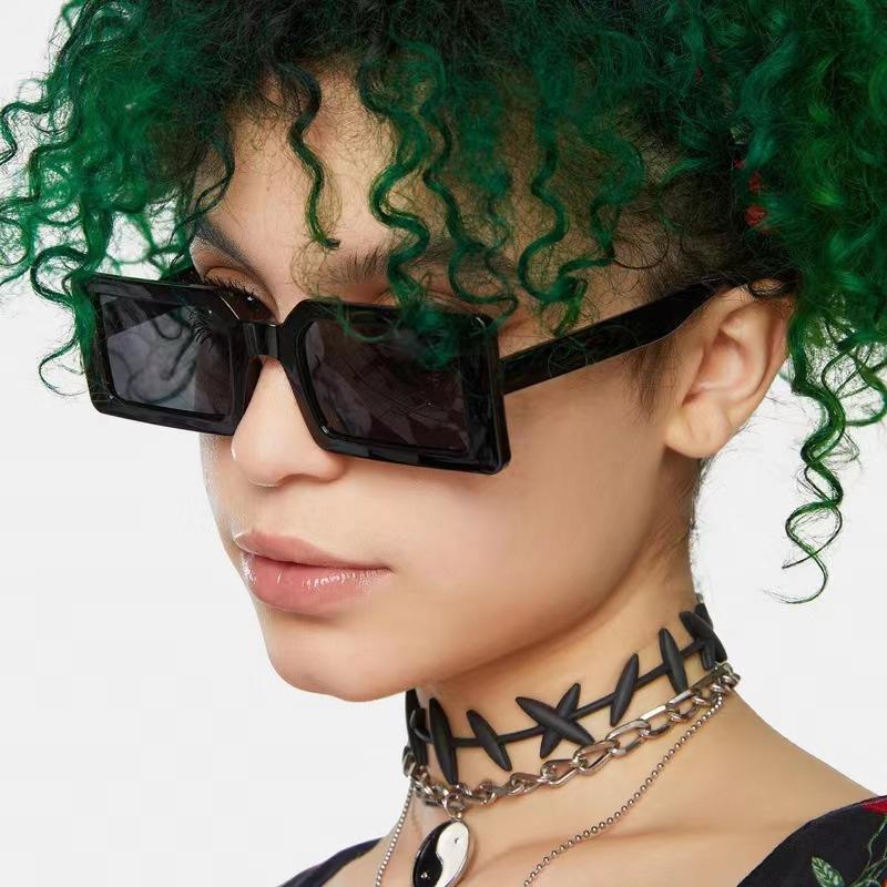 Rectangle Small Frame Retro Sunglasses Women'S Trend Glasses Men'S Sunglasses
