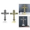 Stående metallkrucifix, Bordsdekor Figurer Staty Hem 12 Apostlar Staty Gåvor Stående