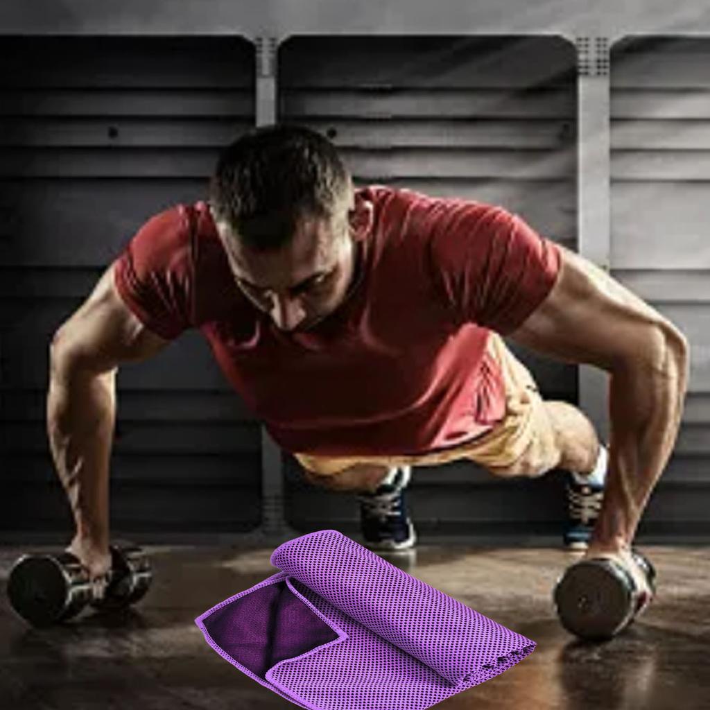 Cooling Towel Foldable Portable Absorb Sweat Microfiber Chilly Ice Towel for Sports Travel Yoga
