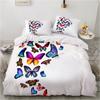 3D Butterfly Theme Home Bedding Set Luxury Wing Printed Quilt Cover Pillow Case 2/3 Pieces AU240 * 270 Extra Large Size Home Decoration