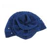 Women Big Flower Headband Cap Faux Pearl Decor Hijab Turban Hat Head Wrap
