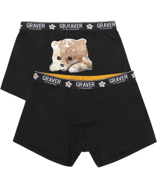

[Graver Ordinary] Мужские плавки с рисунком щенка сзади (1-Pack) [Отправлено из Кореи] 100% Оригинал Black - M