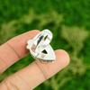 Natural Plume Agate Gemstone 925 Silver Promise Adjustable Ring For Girls